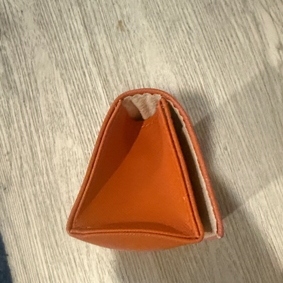 Tory Burch Bright Orange Wallet with Gold Emblem - Picture 3 of 6